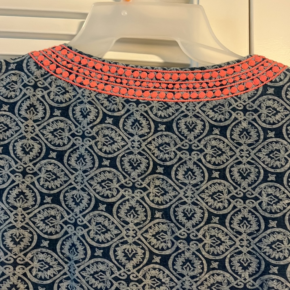 Vineyard Vines summer Tile Indio print linen dress - Picture 12 of 16